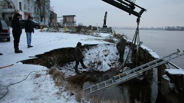 Сити-менеджер Советска назвал сроки ремонта обрушившейся набережной