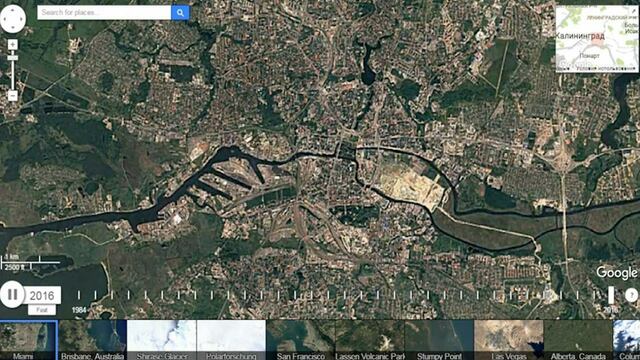 Google Earth показал, как менялся ландшафт Калининграда за 33 года (видео)