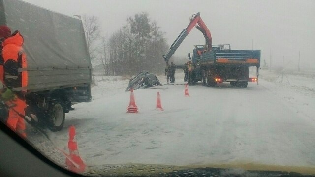 В Калининграде из-за обильного снегопада произошло несколько ДТП, образовались пробки 