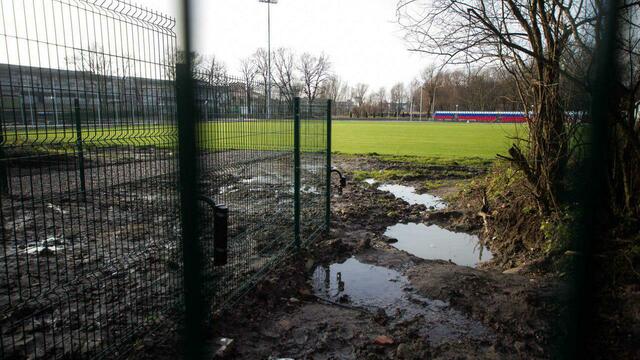   В Калининграде затопило территорию рядом со стадионом 