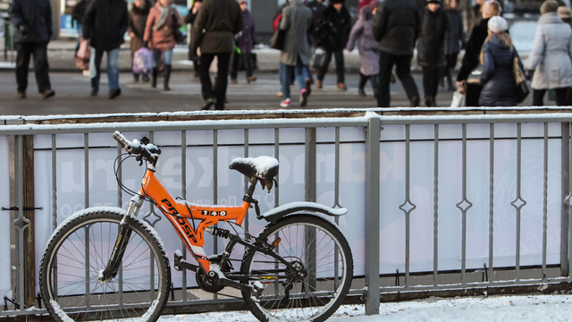 В выходные калининградских велосипедистов приглашают прокатиться по заснеженному городу