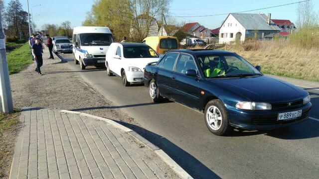 На багратионовской трассе столкнулись пять автомобилей (видео)