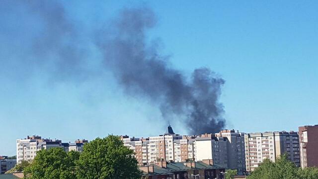 Жители города сообщают о сильном задымлении на восточной окраине Калининграда (фото)
