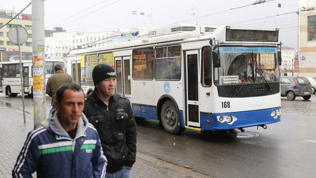 В центре Калининграда неизвестный расстрелял троллейбус