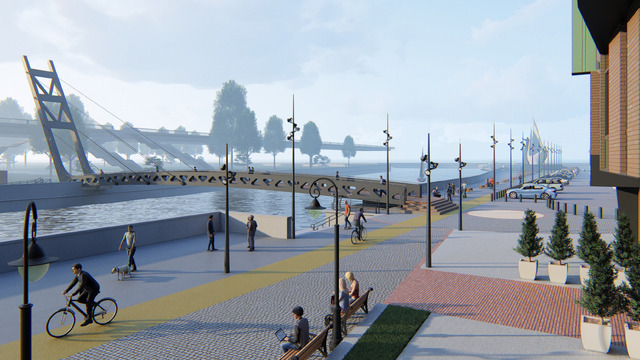 Калининградская мэрия представила проект будущего разводного моста у СК “Юность” (эскизы)