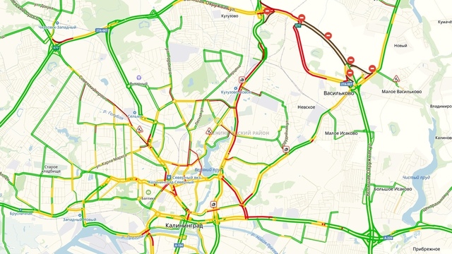На ул. Невского образовалась многокилометровая пробка