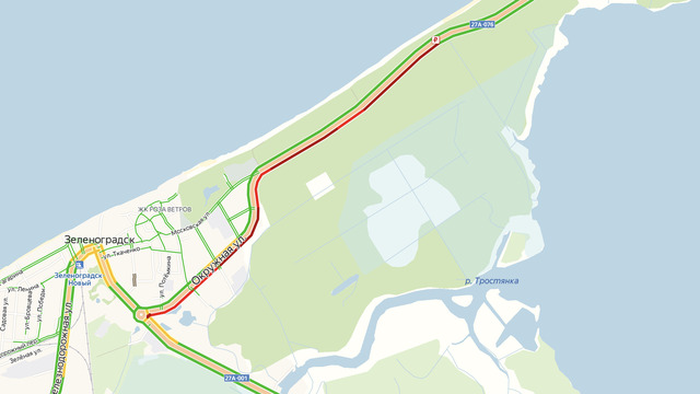 Куршская коса встала в трёхкилометровой пробке
