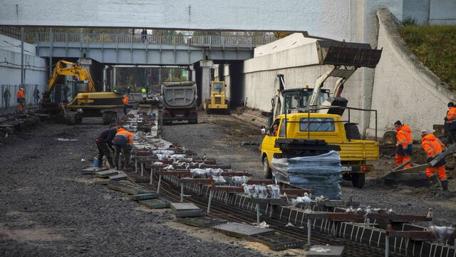 Ул. Киевская за три недели до открытия движения