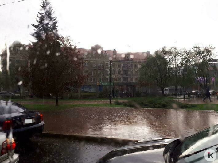 На Калининград обрушился ливень с градом (фото, видео) - Новости Калининграда | Фото очевидца