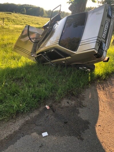 Очевидцы: в Зеленоградском районе в дерево врезался Audi с грудным ребёнком в салоне (фото, обновлено) - Новости Калининграда | Фото: очевидец