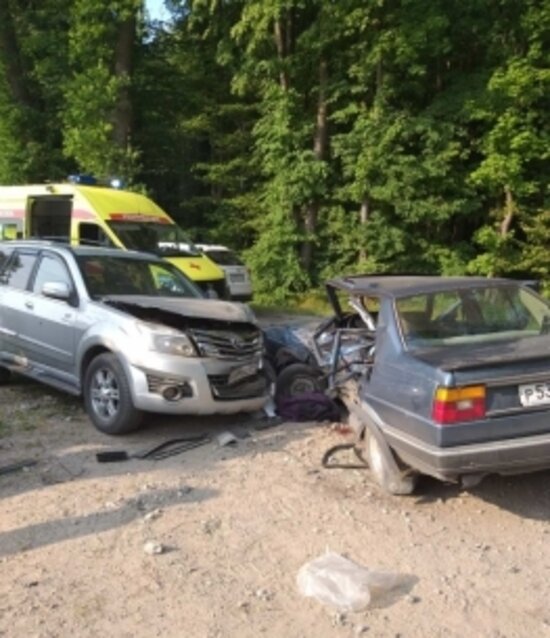 В Гурьевском районе водитель Volkswagen врезался в Toyota и погиб (фото) - Новости Калининграда | Фото: пресс-служба регионального ГУ МЧС России