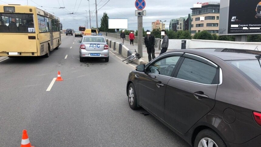 В Калининграде на эстакадном мосту сбили велосипедиста - Новости Калининграда | Фото: пресс-служба регионального УМВД