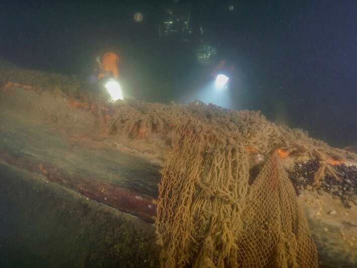 На дне Балтийского моря нашли остатки затонувшей баржи и деревянного судна (фото) - Новости Калининграда | Фото: Музей Мирового океана / Facebook