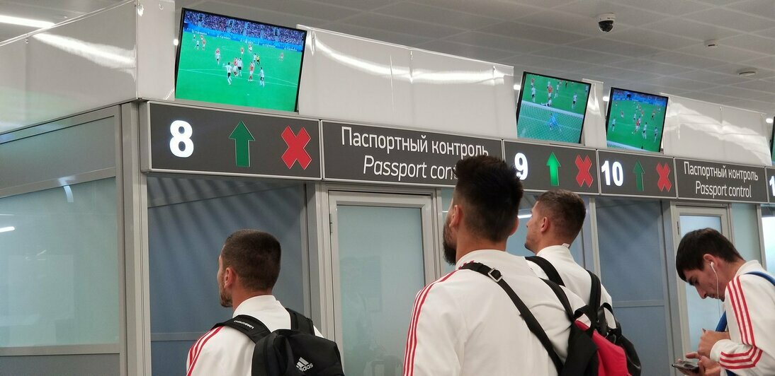 В Храброво сборную России по футболу встретили кадрами матча ЧМ-2018 против Испании (фото) - Новости Калининграда | Фото: официальная страница сборной России / Twitter