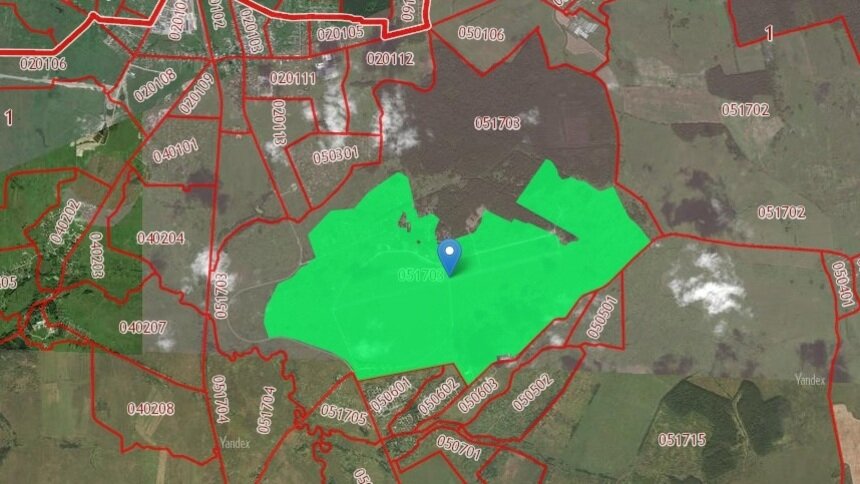 Власти Калининградской области отдадут в аренду бывший аэродром - Новости Калининграда | Скриншот кадастровой карты