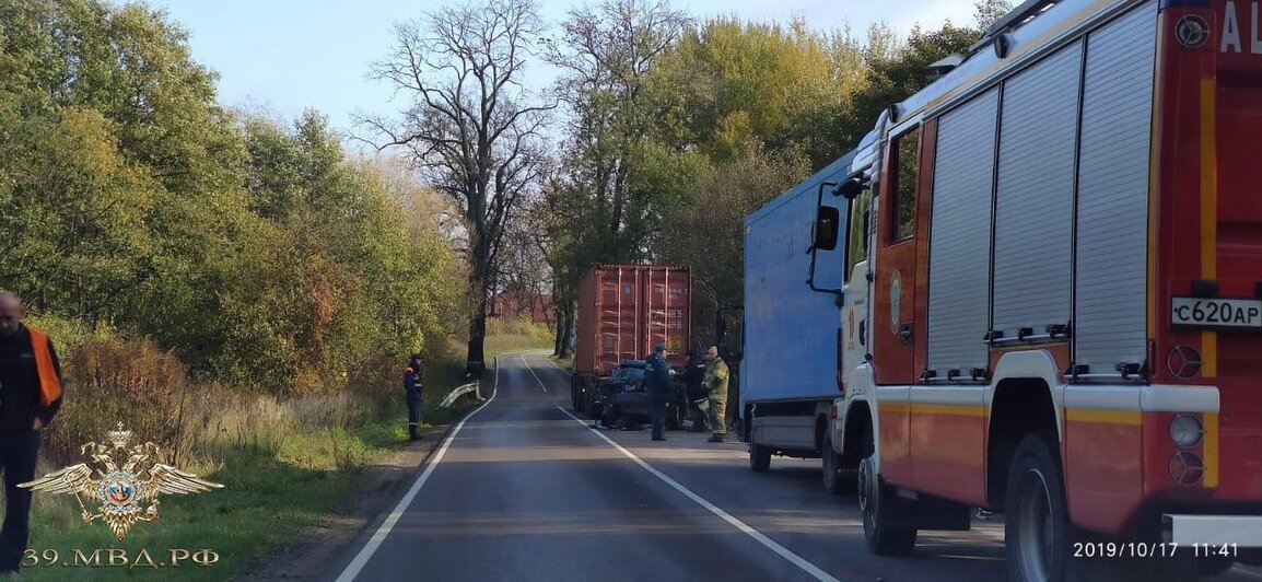 На Балтийской трассе произошло тройное ДТП (фото, обновлено) - Новости Калининграда | Фото: пресс-служба регионального УМВД