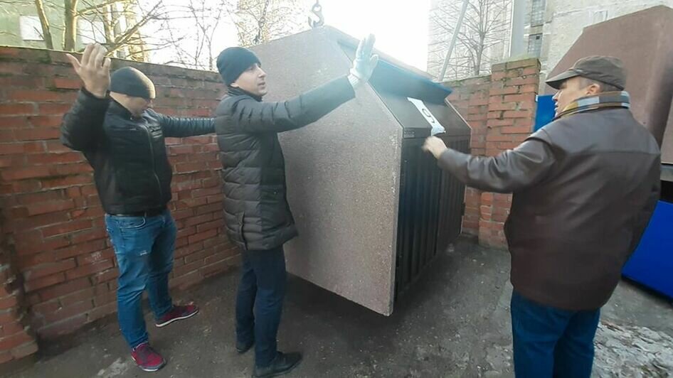 В Калининграде установили первую площадку для раздельного сбора мусора (фото)  - Новости Калининграда | Фото: пресс-служба администрации Калининграда