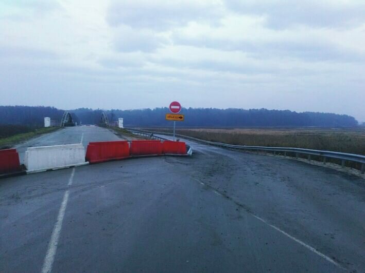 Под Гвардейском открыли дорогу в объезд аварийного моста - Новости Калининграда | Фото: Елена Дятлова / Facebook