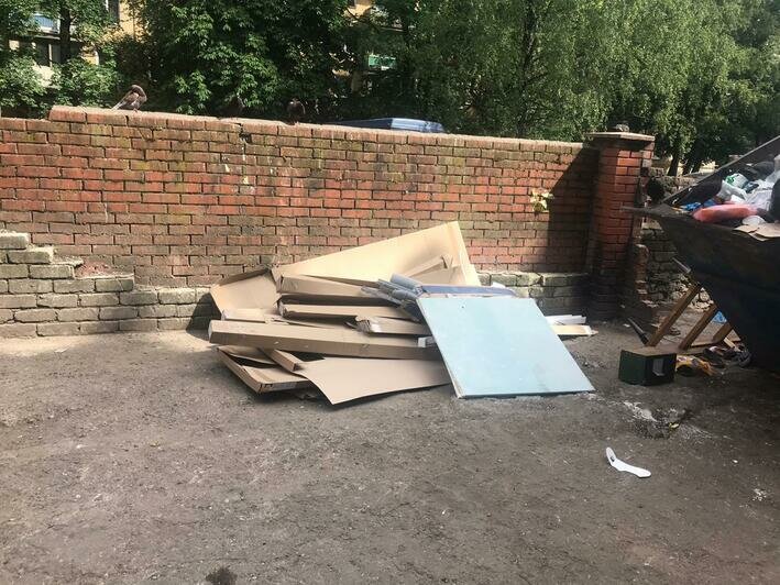 Жители дома в центре Калининграда жалуются на горы мусора во дворе (видео) - Новости Калининграда | Фото: ЕСОО