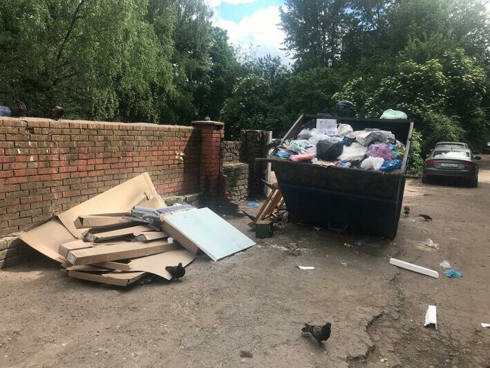 Жители дома в центре Калининграда жалуются на горы мусора во дворе (видео) - Новости Калининграда | Фото: ЕСОО