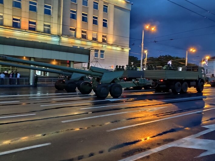 В Калининграде прошла первая ночная репетиция парада Победы (фото) - Новости Калининграда | Фото: пресс-служба ЗВО по Балтийскому флоту