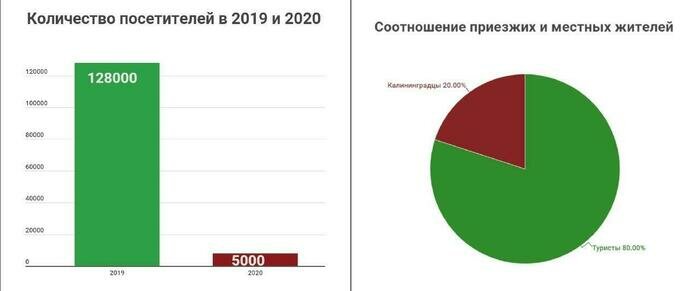 Как повлияла пандемия на посещаемость крупнейших музеев Калининграда (инфографика) - Новости Калининграда