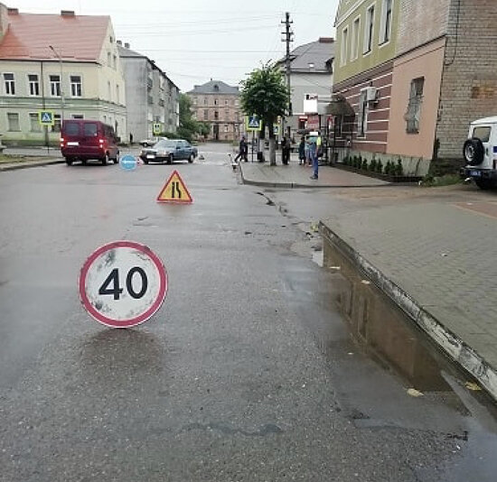 В Гусеве на &quot;зебре&quot; сбили 70-летнюю женщину - Новости Калининграда | Фото: пресс-служба УМВД России по Калининградской области