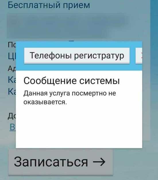 &quot;Да у вас тут дата смерти стоит!&quot;: 27-летняя калининградка рассказала, как её &quot;похоронили&quot; в поликлинике - Новости Калининграда | Скриншот онлайн-записи