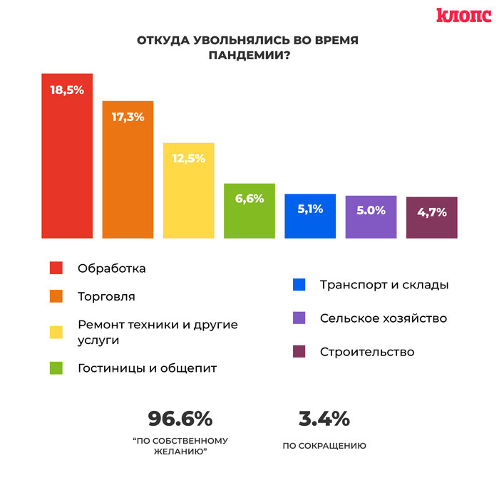 &quot;По собственному желанию&quot;: кому в Калининграде пришлось уволиться в пандемию и как это сказалось на рынке труда   - Новости Калининграда | Инфографика: Анастасия Костюк