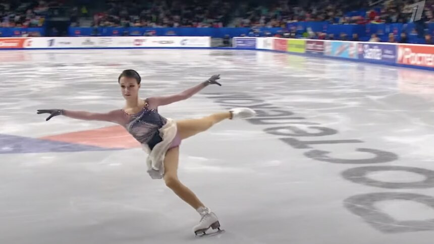 Определены победители чемпионата России по фигурному катанию - Новости Калининграда | Изображение: кадр из эфира &quot;Первого канала&quot;