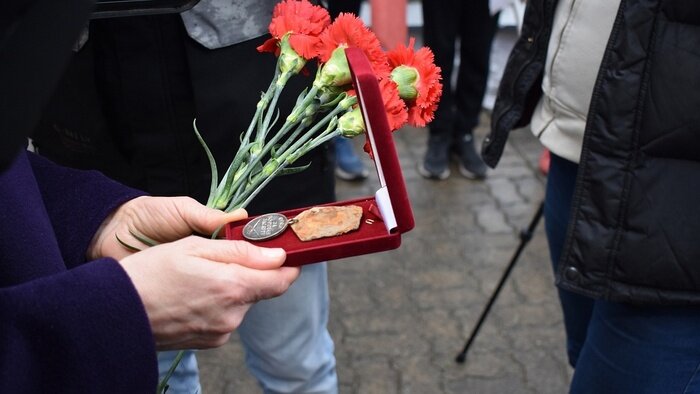 В Приморске перезахоронили красноармейца, погибшего при штурме Пиллау в апреле 1945 года   - Новости Калининграда | Фото: пресс-служба правительства Калининградской области