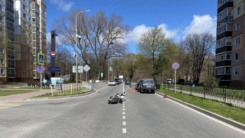 В Балтийске мотоциклист пострадал в аварии с ВАЗом - Новости Калининграда | Фото: пресс-служба УМВД России по Калининградской области