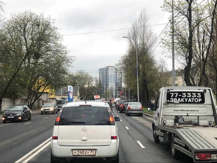 Калининград встал в девятибалльных пробках - Новости Калининграда | Фото: очевидец
