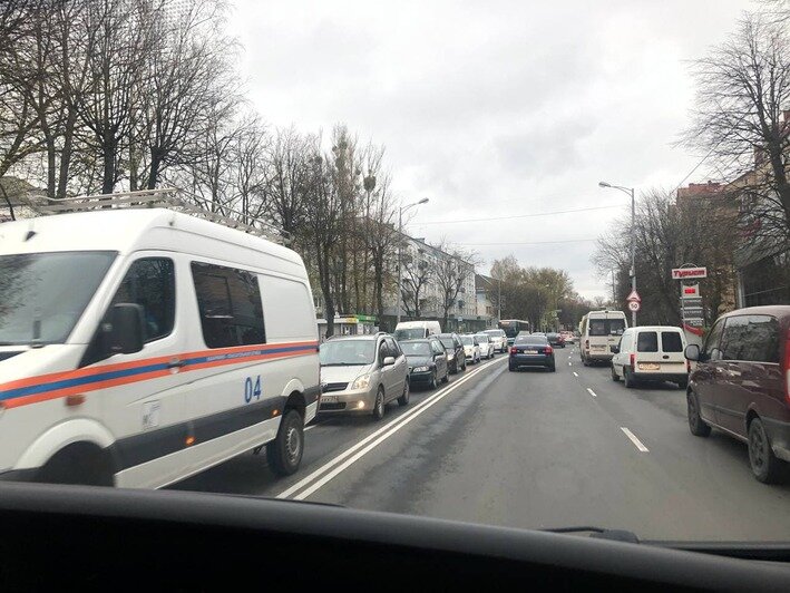 Калининград встал в девятибалльных пробках - Новости Калининграда | Фото: очевидец