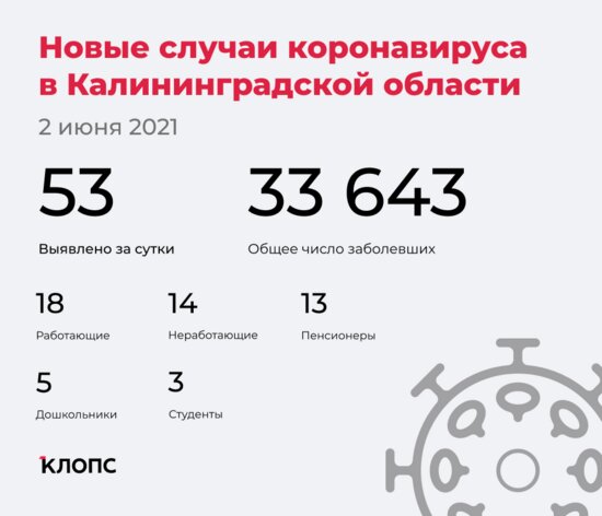 53 заболели, 42 выздоровели: ситуация с COVID-19 в Калининградской области на 2 июня - Новости Калининграда