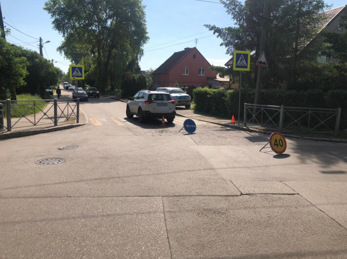 На фото: ДТП на Аксакова | Фото: пресс-служба УМВД по Калининградской области