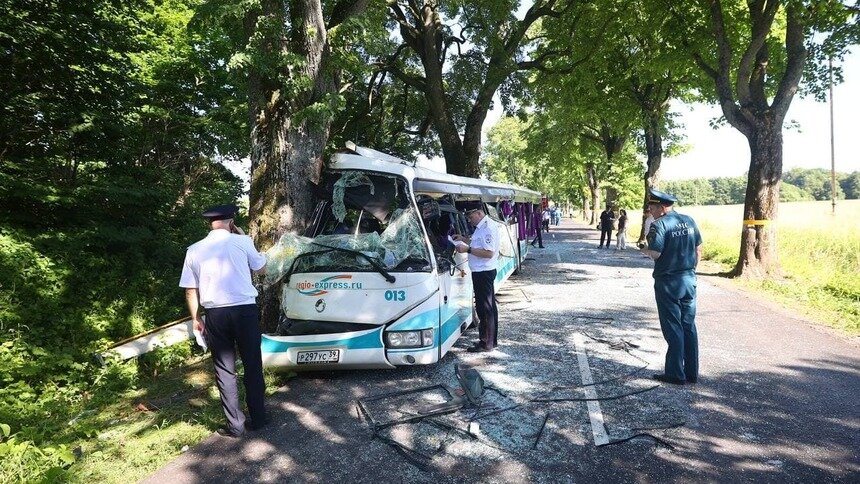 «Он вправо вильнул»: пассажиры и очевидцы — о ДТП с автобусом под Янтарным - Новости Калининграда | Фото: Александр Подгорчук / «Клопс»