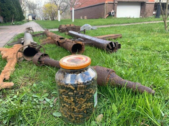 В тайнике на Суворова нашли арсенал времён войны (фото, видео) - Новости Калининграда | Фото: пресс-служба регионального УМВД