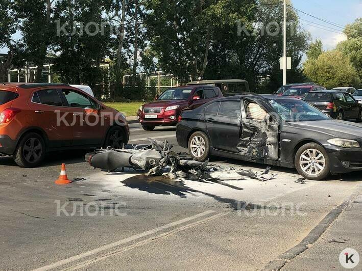 На Невского мотоциклист погиб в аварии с BMW (фото, видео) - Новости Калининграда | Фото: «Клопс»