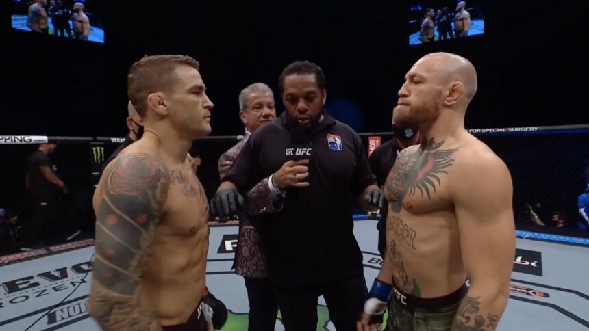 Порье нокаутировал Макгрегора во втором раунде боя на турнире UFC - Новости Калининграда | Изображение: кадр из &quot;Яндекс.Эфира&quot;