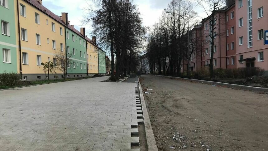 Сделали сквер и тротуар, расширили дорогу: власти Калининграда рассказали, как идёт ремонт на Павлика Морозова - Новости Калининграда | Фото: «Клопс»