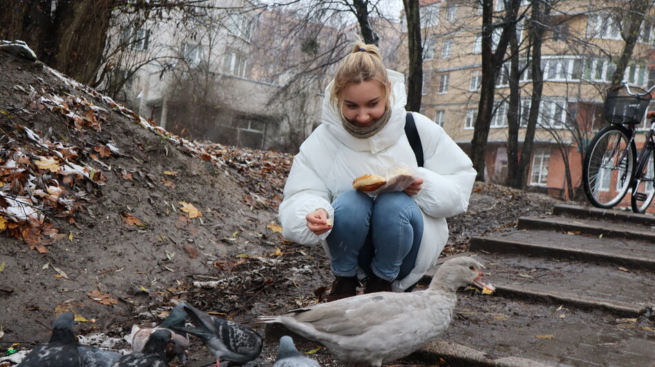 Лужи, каша и счастливые туристы: как встретили в Калининграде первый снег (фото)  - Новости Калининграда | Фото: Матвей Мельников / «Клопс»