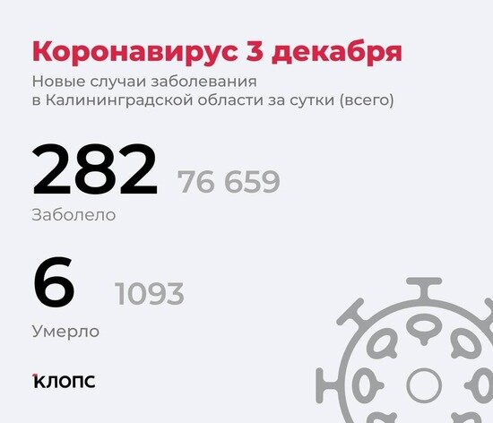 Ещё 6 смертей: подробности о ситуации с ковидом в Калининградской области - Новости Калининграда