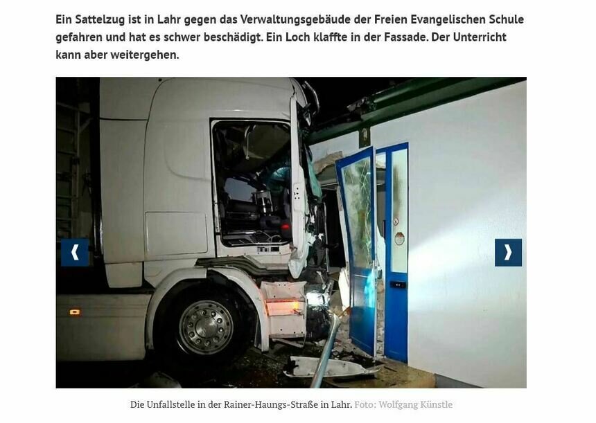 Фото страницы газеты «Badische Zeitung»