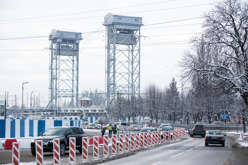 Фото дня: здесь будут забивать сваи для дублёра двухъярусного моста  - Новости Калининграда