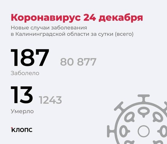 Ещё 13 смертей: подробности о ситуации с ковидом в Калининградской области - Новости Калининграда