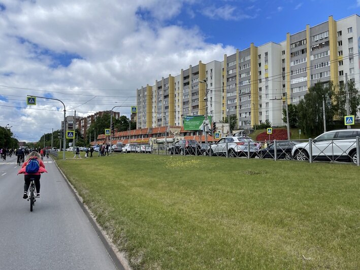 Московский проспект встал в пробке из-за велофестиваля (фото) - Новости Калининграда | Фото: очевидец