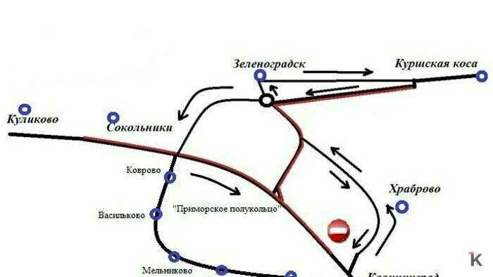 Приморское кольцо частично перекроют для проведения соревнований по триатлону (схема проезда) - Новости Калининграда | Предоставлено министерством развития инфраструктуры области