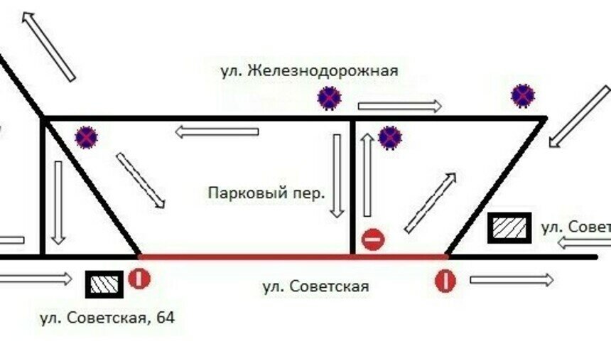 В Янтарном 16 июля из-за празднования Дня города перекроют часть улицы Советской (схема объезда) - Новости Калининграда | Схема: министерство развития инфраструктуры Калининградской области