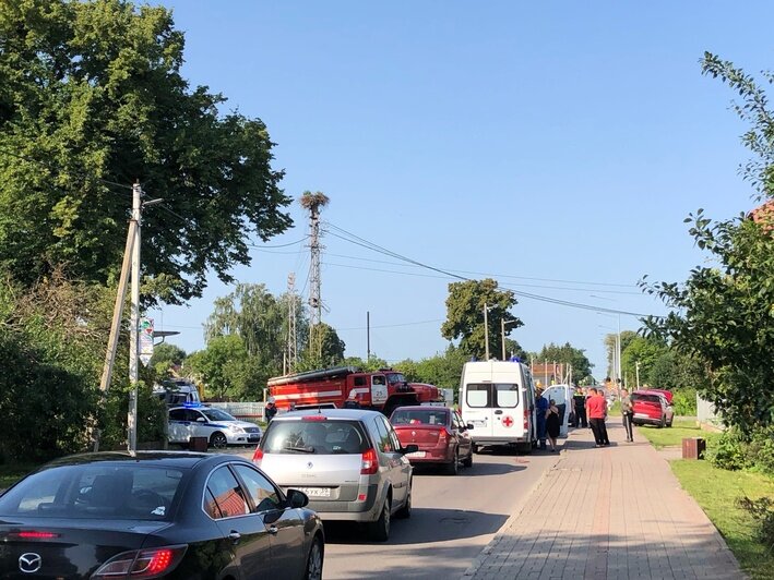 В Полесске столкнулись три машины: по предварительным данным, пострадали трое взрослых и 4 ребёнка   - Новости Калининграда | Фото: Алексей Рябов, группа «Адекватный Полесск» / «ВКонтакте»